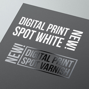digital print white and spot varnish